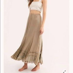 NWT FREE PEOPLE BOHO CYPRESS MAXI SKIRT SAGE